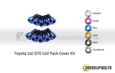 Dress Up Bolts Coil Pack Cover Kit Blue for Supra MKIV TT