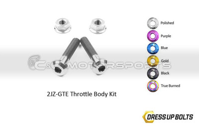 Dress Up Bolts Throttle Body Kit Polished for Supra MKIV TT TOY-022-Ti-POL