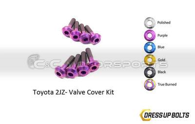 Dress Up Bolts DValve Cover Kit Purple for Supra MKIV TT