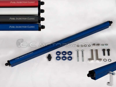 FIC Fuel Injector Clinic Fuel Injector Clinic 17.5mm Fuel Rail -8 An Inlets -6 An Outlet Fitting for Supra MKIV TT