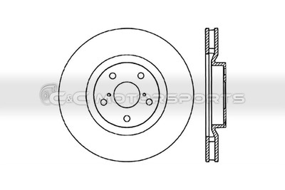 Stoptech Sport Cryo Drilled Slotted Brake Rotor Front Left for Supra MKIV TT