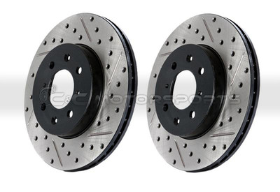 Stoptech Sport Drilled Slotted Brake Rotor Front Left for Supra MKIV TT