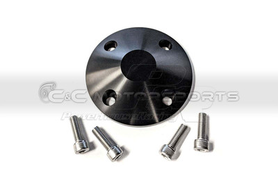Powerhouse Racing Billet Water Pump Pulley Cover - Black for Supra MKIV