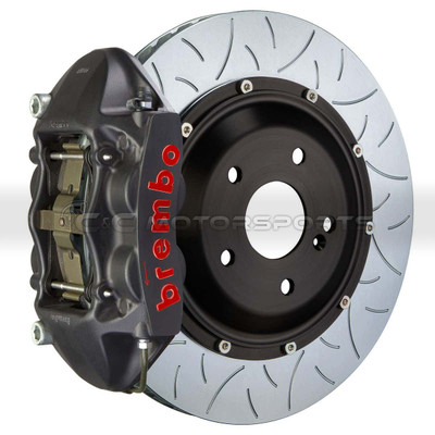 Brembo Gt-S Brake Kit Rear 4 Piston Hard Anodized Calipers Slotted Type-3 380X28 2Piece for Supra MKIV TT