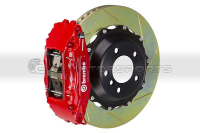 Brembo GT Brake Kit - Front 4 Pistons Red Calipers 355X32 2-Piece Slotted for Supra MKIV