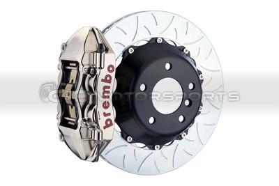 Brembo Gt-R Brakes Rear - 4 Pistons Nickel Plated Calipers 380X28 2-Piece Slotted Type-3 for Supra MKIV