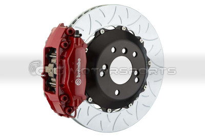 Brembo GT Brake Kit - Rear 4 Pistons Red Calipers 345X28 2-Piece Slotted Type-3 for Supra MKIV