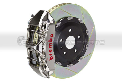 Brembo GT-R Brake Kit - Front 6 Pistons Nickel Plated Calipers 380X34 2-Piece Slotted for Supra MKIV