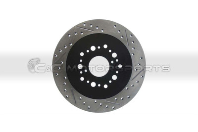 Stoptech Sport Drilled Slotted Brake Rotor Rear Left for Supra MKIV NA