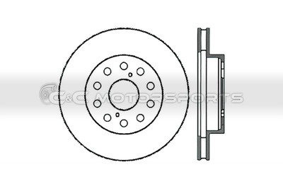Stoptech Sport Drilled Slotted Brake Rotor Front Left for Supra MKIV NA