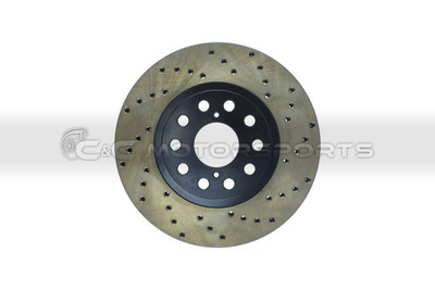 Stoptech Sport Cross Drilled Brake Rotor - Front Left for Supra MKIV NA