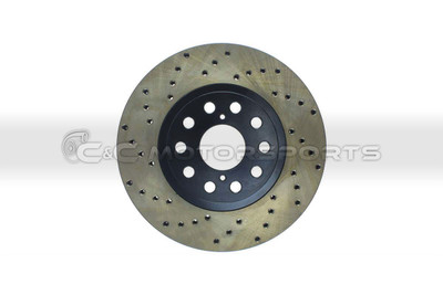 Stoptech Sport Cross Drilled Brake Rotor - Front Right for Supra MKIV NA