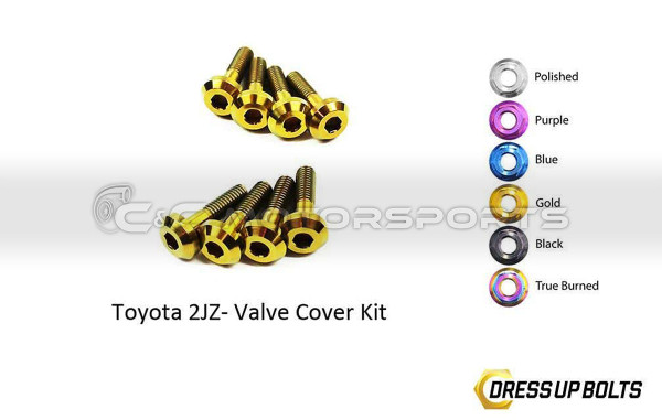 Dress Up Bolts Valve Cover Kit Gold for Supra MKIV TT TOY-019-Ti-GLD