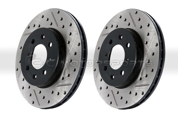 Stoptech Sport Drilled Slotted Brake Rotor Rear Right for Supra MKIV TT