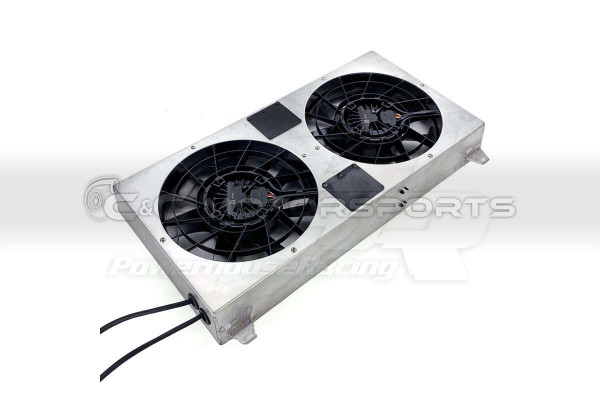 Powerhouse Racing Dual Brushless 12 Inch Spal Fan Kit Raw Finish for Supra MKIV TT