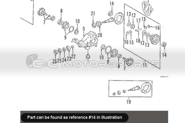 Toyota OEM Side Bearing for Auto Rear Differential Case for Supra MKIV NA
