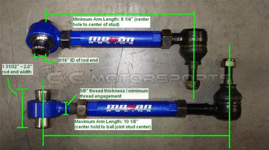 Megan Racing Adjustable Rear Toe Control Arms MRS-TY-1470
