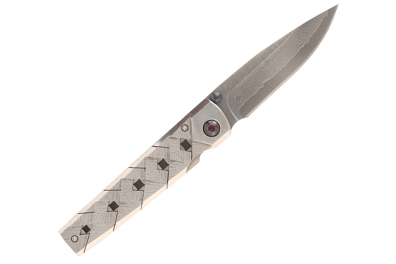 MC-37D Shinra Katana VG-10 Core Damascus Blade Damascus Handle 3.56" Folding Knife