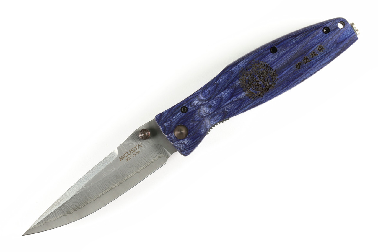 Mi様 MC-186D Sengoku Date Masamune Samurai VG-10 Core Damascus Blue
