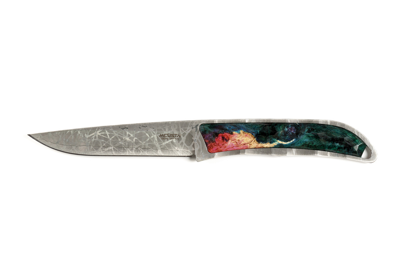 Mcusta Platinum Label Custom VG-10 Core Wood Handle 7.125" Fixed Blade Knife