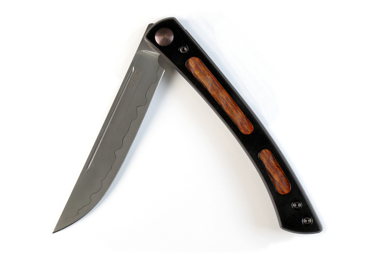 Mcusta The Executive Personal Limited Edition VG-10 Core Ironwood 4.56 Folding  Steak Knife - Mcusta USA