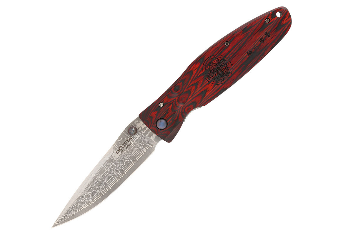 MC-183D Sengoku Tokugawa Ieyasu Samurai VG-10 Core Damascus Red
