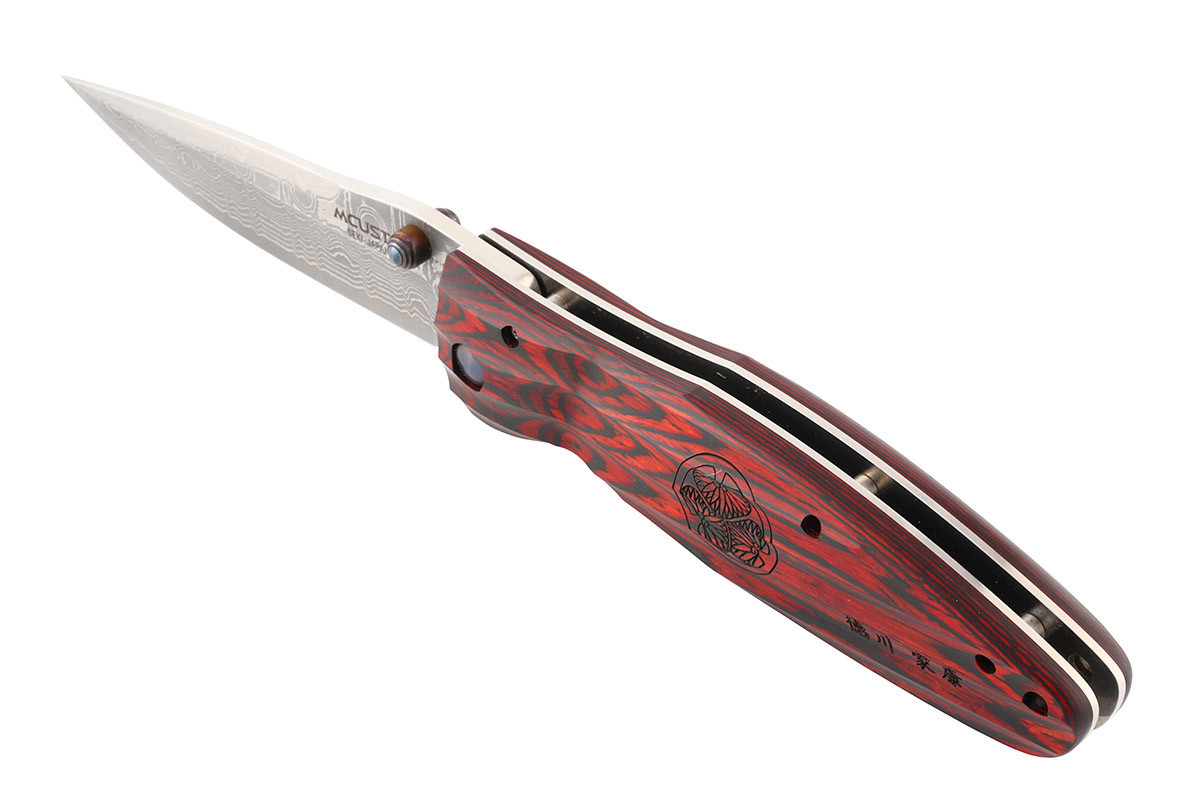 MC-183D Sengoku Tokugawa Ieyasu Samurai VG-10 Core Damascus Red