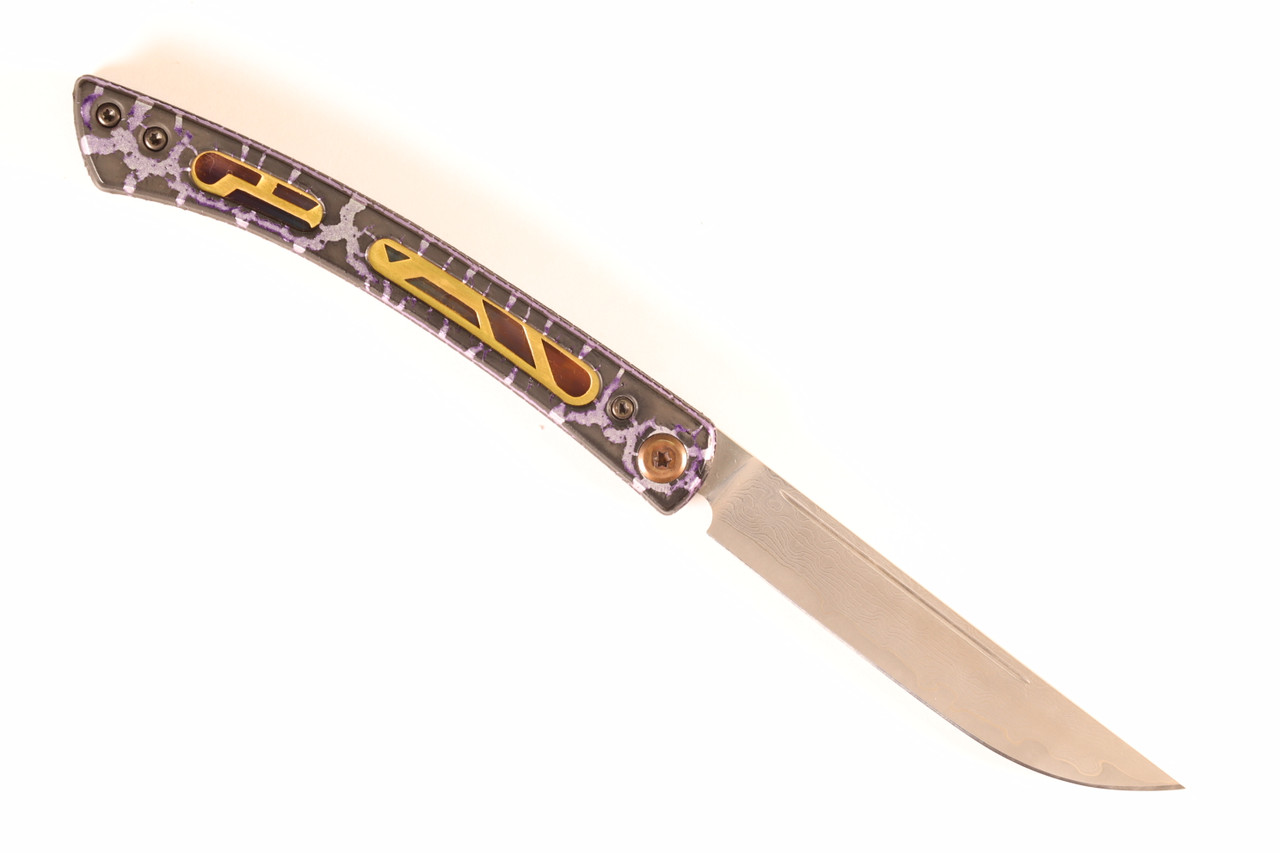 MC-022D-D12 The Executive Limited Edition VG-10 Core Damascus 4.56" Personal Folding Steak Knife