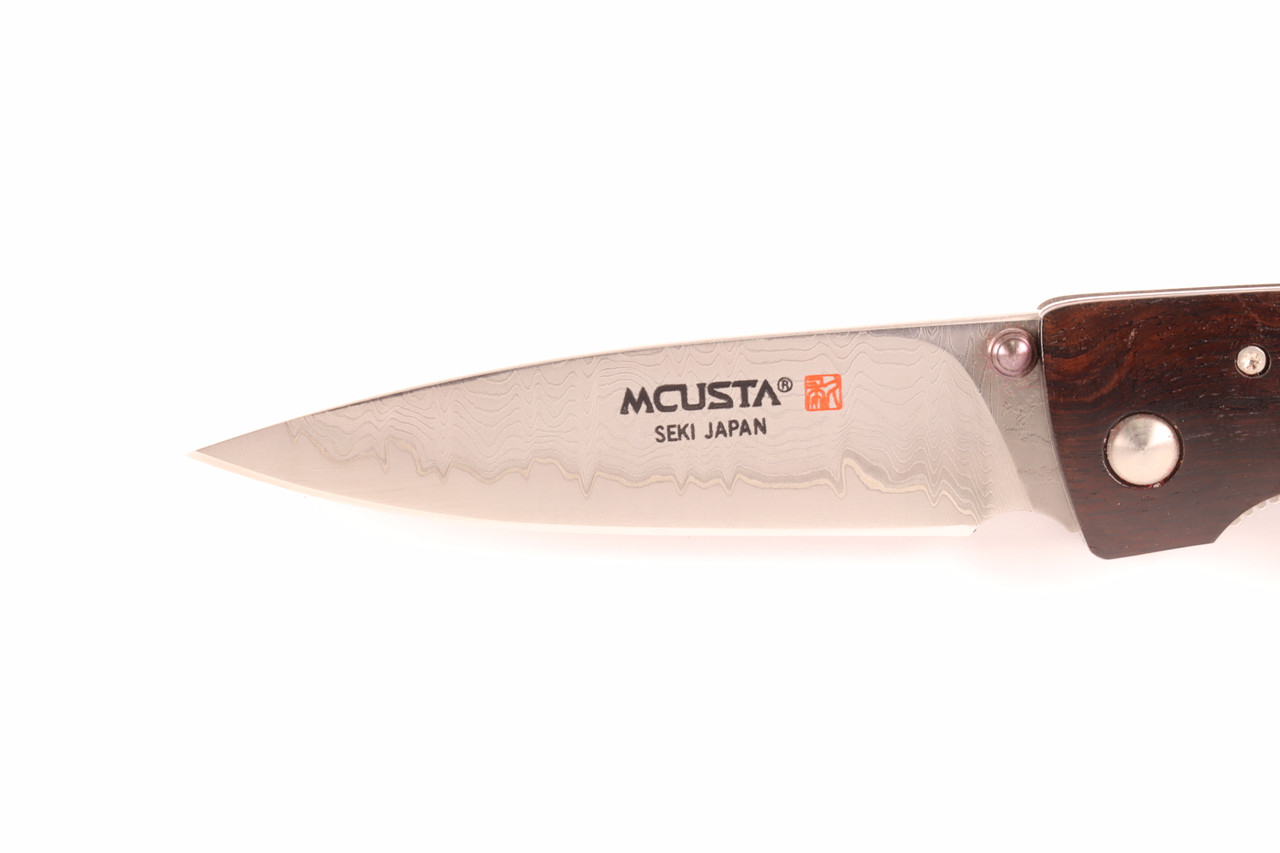 Limited Edition SN 001 Rabbit Inlay 4.3" Ebony Handle Damascus Blade Folding Knife