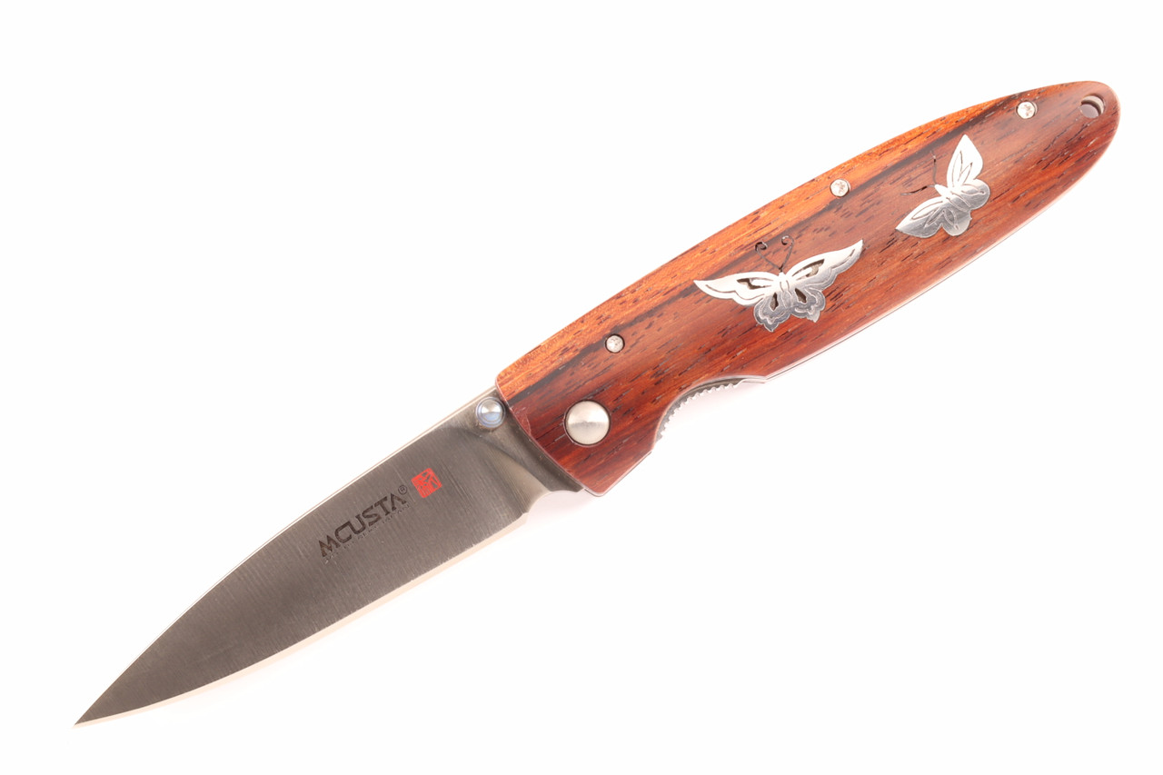 Limited Edition SN 001 Butterfly Inlay 4.3" Cocobolo Handle VG-10 Blade Folding Knife