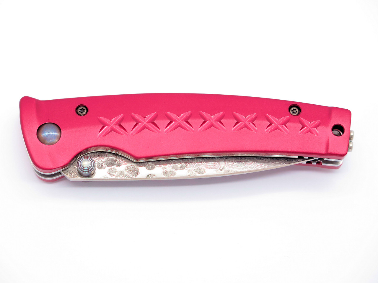 Blade Show 2026  MC-165D Damascus Wine Red aluminum 4.31" Folding knife