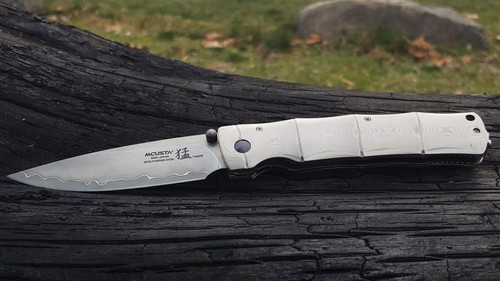 MC-202G Shinra Maxima Takeri SPG2 San Mai Damascus Handle 4.5