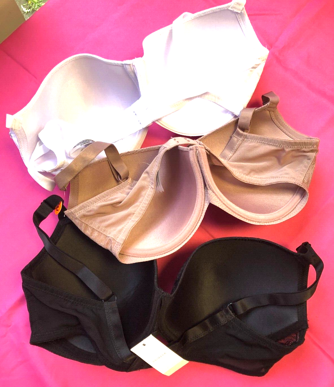 Primark Bras 34E PK3 Black/White/Nude Padded Balcony Underwired New with  Tags - Against Breast Cancer