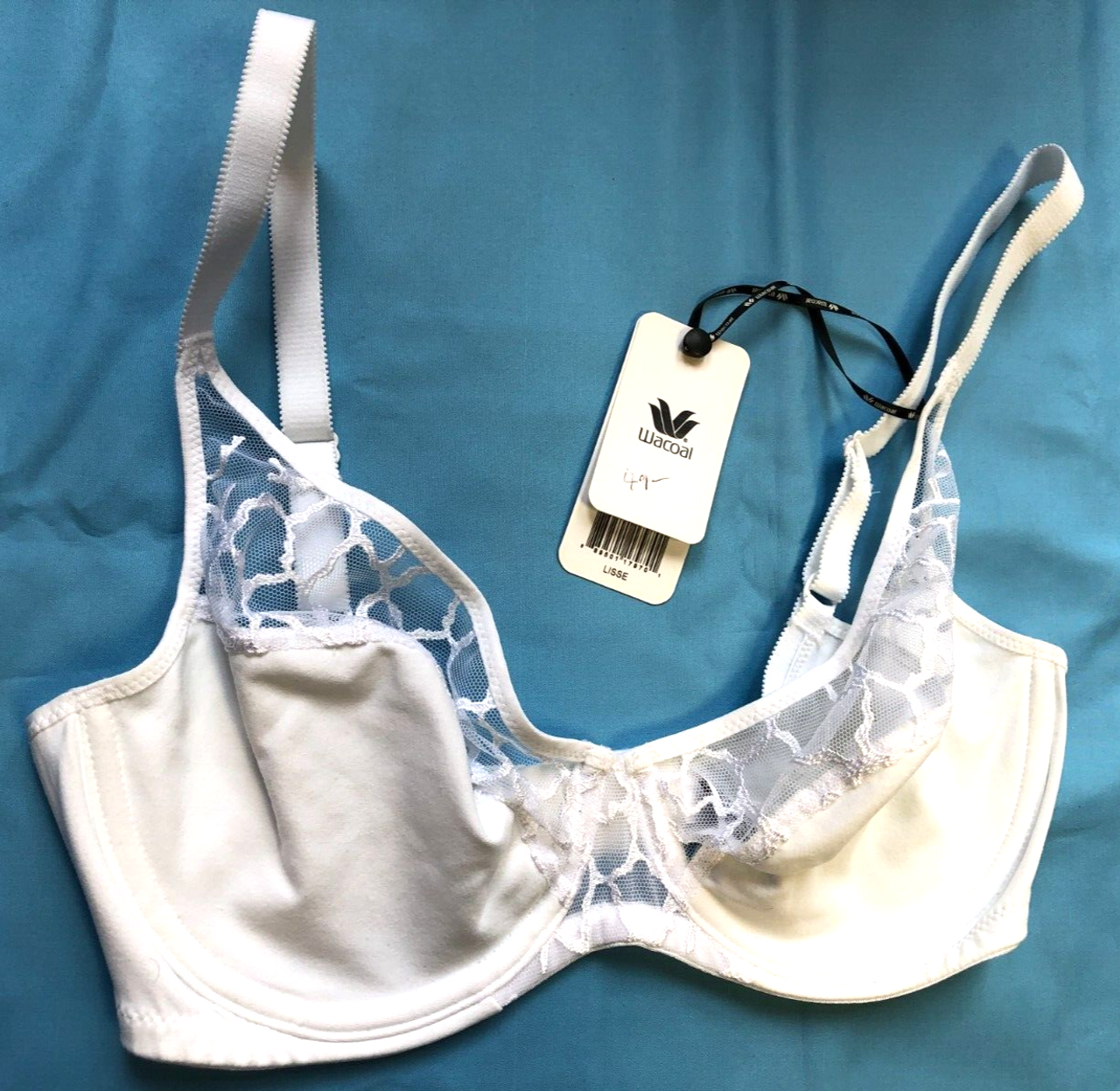 Wacoal Bra 30DD White Lisse WE145002 Underwired Non Padded New with Tags -  Against Breast Cancer