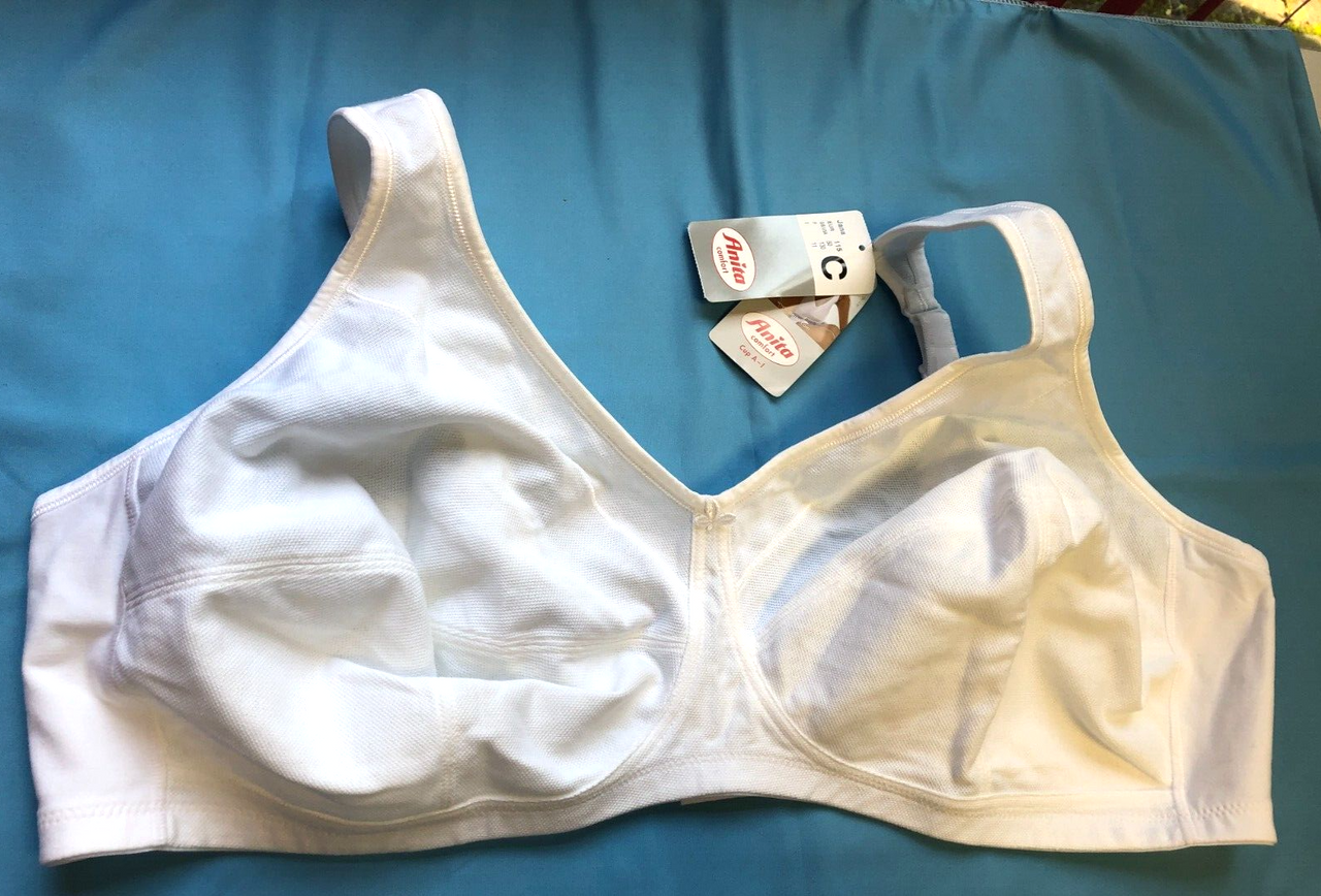 Anita Comfort Bra 50C White Full Cup Non-Wired Non Padded Jana 5427 New +  Tags - Against Breast Cancer