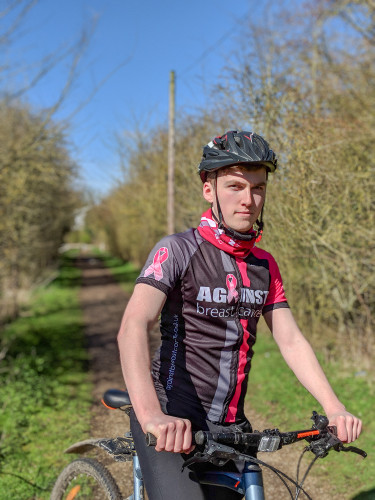 Against Breast Cancer Black Cycling Jersey - Performance Fit