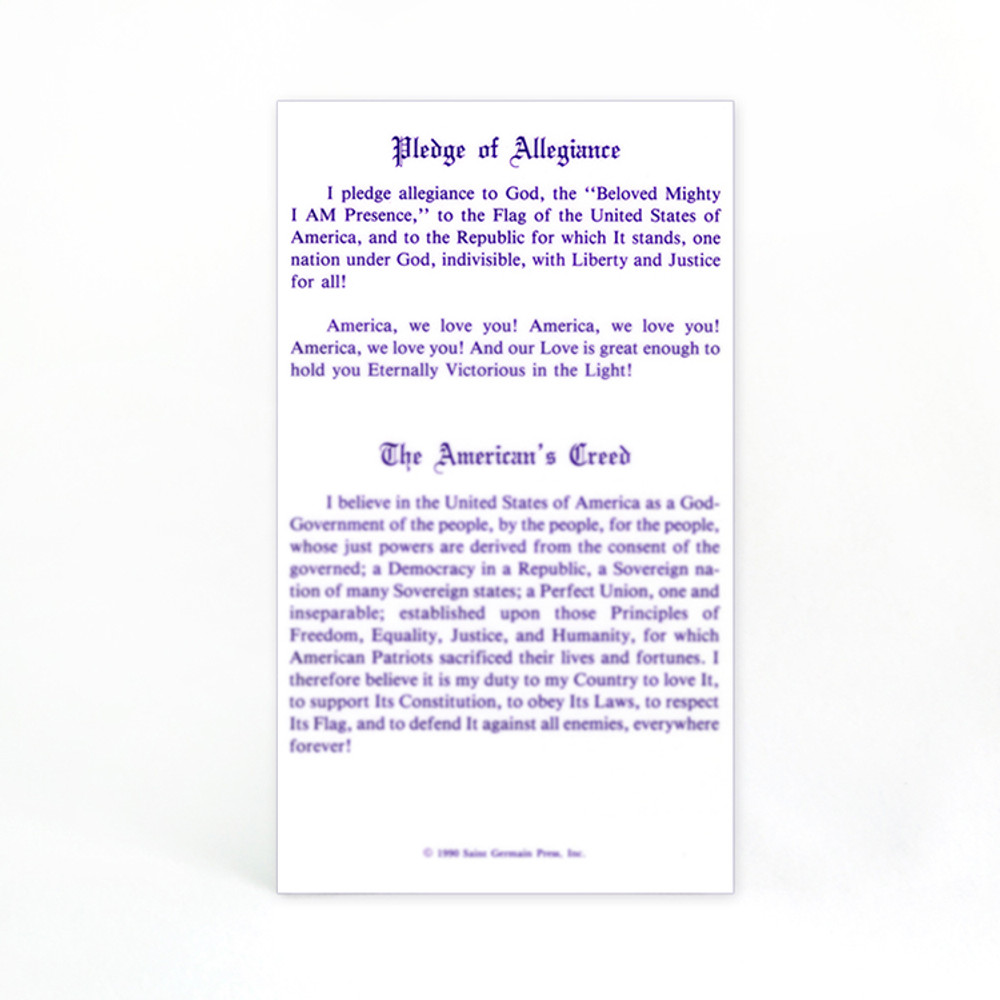 Pledge / American's Creed / Decree for America