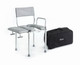 Folding Tub & Toilet Chair, Carrying Case Included, 17"x17" seat, Overall 26" wide