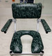 Portable Roll-in Shower/Commode Chair, 17"x17" seat, Overall 22" wide