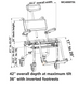 Roll-in-shower/commode chair with tilt-in-space, 17"x17" seat, Overall 22" wide