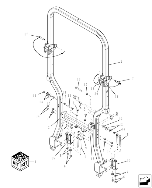 TC29DA 10-10.06 FOLDABLE ROLL BAR & RELATED PARTS