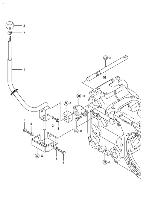 T80 - SHIFT LEVER(CAB(ADD.ITEM))