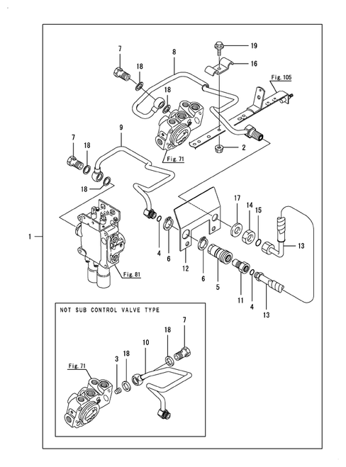 EX3200(YAN) - HYDRAULIC KIT,OUTLET