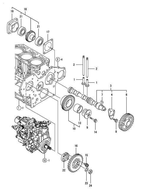 EX3200(CCY) - CAMSHAFT & DRIVING GEAR