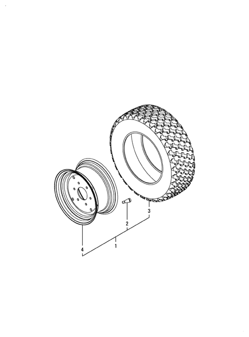 EX3200(CCY) - FRONT WHEEL TIRE(TURF)