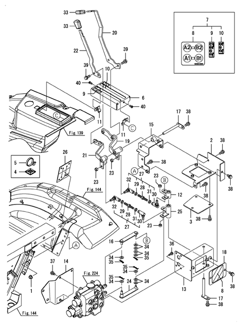 YT235 - REAR REMOTE(LEVER)