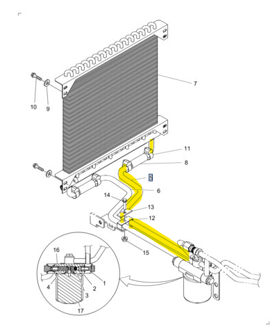87577398 Oil Cooler Tube