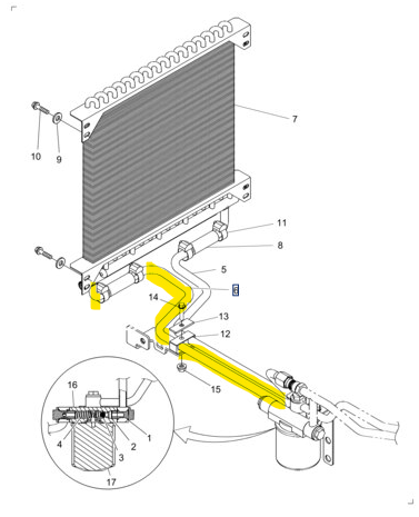 87577403 Oil Cooler Tube