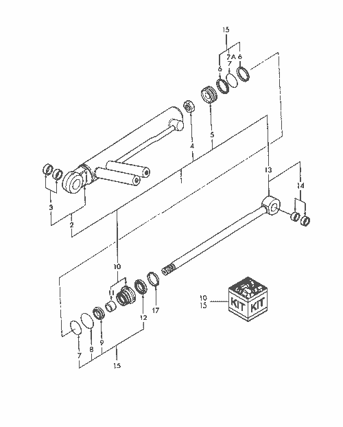 TC40A 04.05.01 - POWER STEERING CYLINDER ASSEMBLY, W/FWD