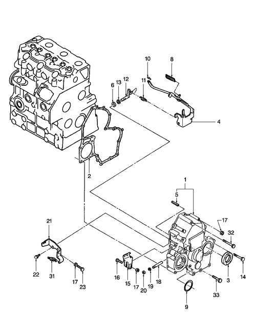 TC45A 01.12 - TIMING GEAR CASE